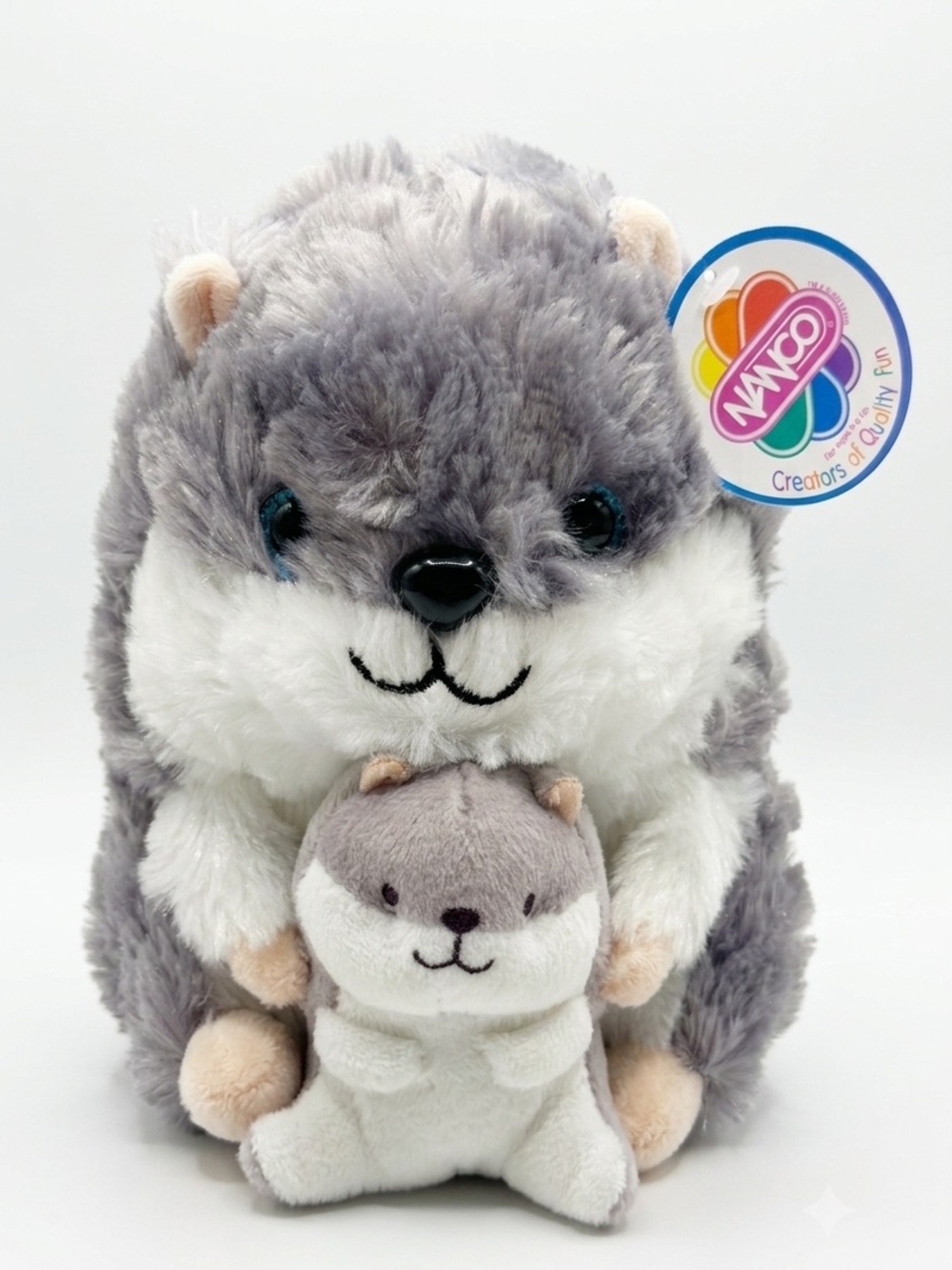 Nanco Gray Hamster Plush Stuffed Animal 7” inches